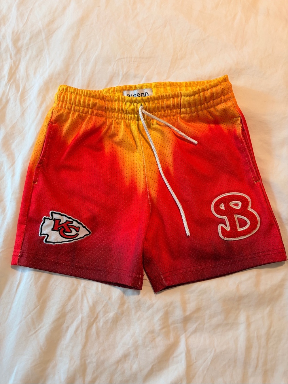 BucketSquad BKTSQD Kids Red & Yellow Athletic Shorts - Kansas City Chiefs